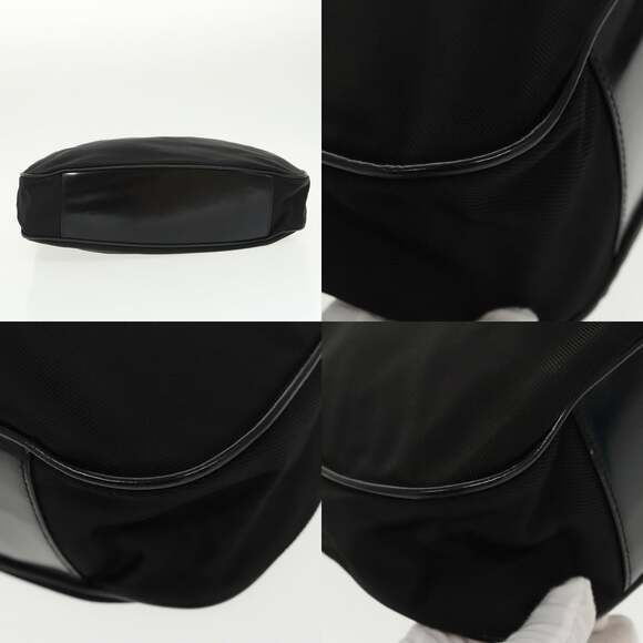 GUCCI Bamboo Hand Bag Nylon Black Silver 001 2058 1577 5 - Picture 10 of 13